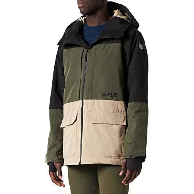 Immagine di thread collective inc. Rutland Snowboard Jacket Giacca, Nero/Cargo Khaki/Khaki, M Uomo
