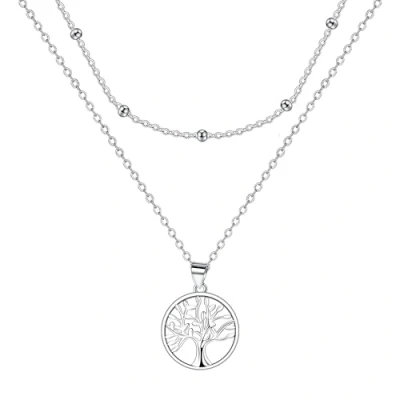 Immagine di J.MUEN Collana Albero Della Vita Donna Argento Sterling 925 strati stile boho con Scatola Regalo Collezione di gioielli originali