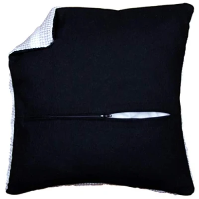 Immagine di Vervaco nero, 45 x cm, con chiusura lampo, cotone, multicolore, 0,3 cm