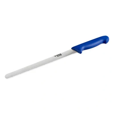Immagine di Thermohauser Coltello da pasticceria (acciaio inossidabile), per sega a un lato, con manico in plastica blu, lama 26 cm