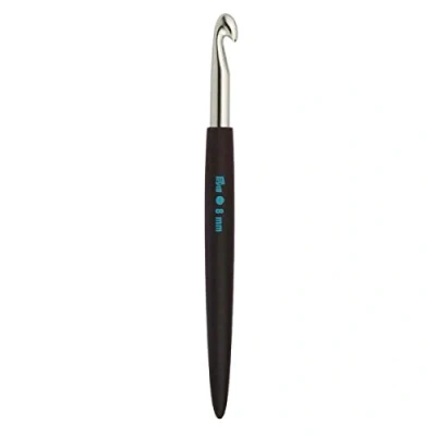 Immagine di Prym Crochet per Lana, in Alluminio, Color Argento, 8 mm, Lunghezza: 14 cm