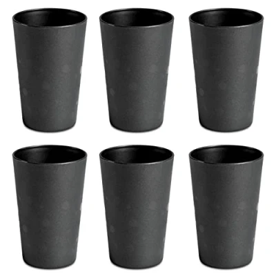 Immagine di Hausfelder Set di 5 bicchieri, bicchieri infrangibili riutilizzabili da campeggio e per bambini, plastica rigida 6 x 275 ml