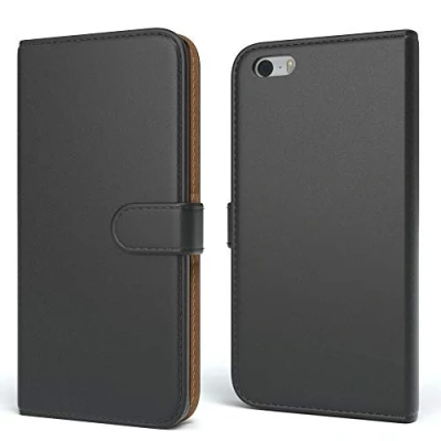 Immagine di EAZY CASE Custodia con scomparti per carte di credito compatibile iPhone SE (2016) / 5S 5, Nero