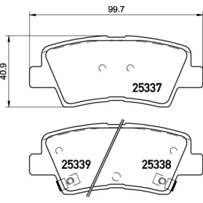 Immagine di BREMBO P 30 106 Kit pastiglie freno con segnalatore acustico usura lamierino anticigolío accessori HYUNDAI: Kona SUV, i30 III Hatchback