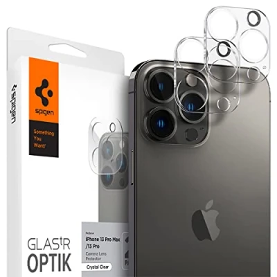 Immagine di Spigen Glas.tR Optik Protezione Fotocamera compatibile con iPhone 13 Pro, Pro Max, 2 Pezzi, Cristallino, Custodia Compatibile, Resistente ai Graffi, Durezza 9H Pellicola prottetiva