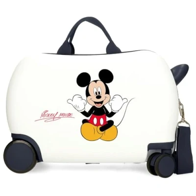 Immagine di Disney Valigia per bambini rigida Chiusura a combinazione Laterale 4 ruote Bagagli Mano è realizzato in ABS, un materiale rigido e leggero., Cheerlful,
