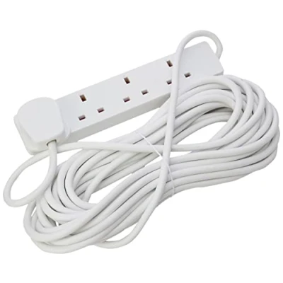 Immagine di PRO ELEC PELB1906 Cavo prolunga a 4 bande bianco, 10 m