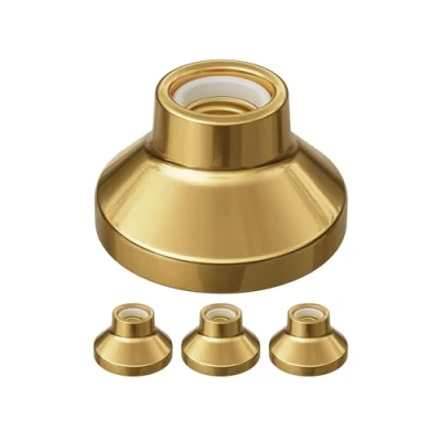 Immagine di ledscom.de 4 pezzi plafoniera/porta lampada ELEKTRA, porcellana, oro lucido, 1x E27 max. 300W