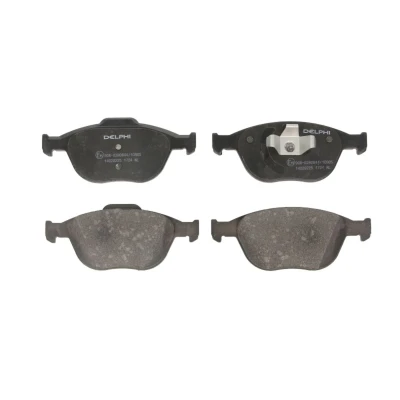Immagine di DELPHI LP1724 Kit pastiglie freno Non predisposto per contatto segnalazione usura con lamierino anticigolío senza accessori FORD: FIESTA 5