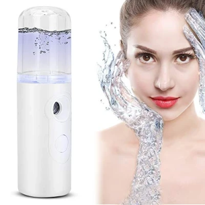 Immagine di Vapore facciale ionico nano, USB 30ML Nano palmare Nebbia spray umidificatore freddo Vaporizzatore ricaricabile per la cura della pelle Pulizia profonda