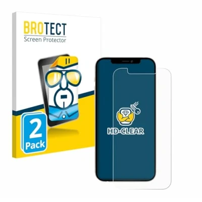 Immagine di brotect Pellicola Protettiva per Apple iPhone 12/12 Pro Protezione Schermo (2 Pezzi) [Trasparente, Anti Impronte]