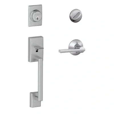 Immagine di Century Single cylinder Handleset and Latitude Lever, satin Chrome (F60 CEN 626 lat)