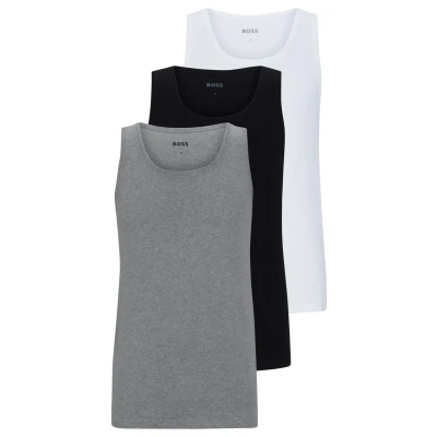 Immagine di BOSS TANK Classic 3 PACK Maglietta intima, Uomo, Taglia: Medium, Black