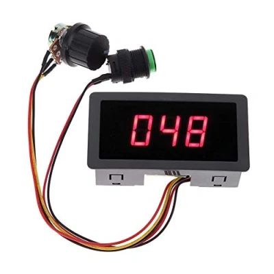 Immagine di DollaTek Display Digitale LED 6V 12V 24V PWM Regolatore a velocità variabile per Motore Corrente Continua