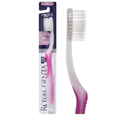 Immagine di Royal Denta Soft, Nano spazzolino argento, rosa