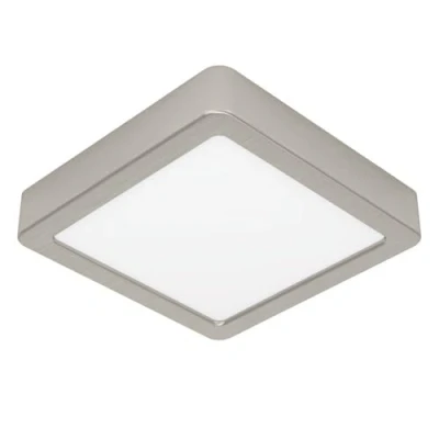 Immagine di Eglo Fueva 6 Plafoniera a LED, quadrata, lampada da soffitto in metallo colore argento e plastica bianca, luce bianca calda fredda, 15 x cm