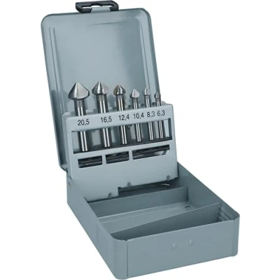 Immagine di Bosch Accessories 2608597527 KIT svasatori conici 6 parti 6.3 mm, 8.3 10.4 12.4 16.5 20.5 mm HSS Alberino cilindrico 1