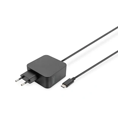 Immagine di Digitus Caricabatterie 65 W con Cavo di Ricarica USB C Caricatore rapido Power Delivery (PD 3.0) per MacBook PRO/Air, Lenovo, ThinkPad, HP, dell, ASUS, Acer e dispositivi mobili Nero
