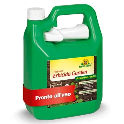 Immagine di Neudorff Finalsan Ultima PFnPO Concentrato Diserbante totale contro erbacce, erbe, alghe e muschi. Visibilmente efficace in un giorno, 3 litro