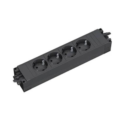 Immagine di Bachmann 906.18819 4 vie Modulo multipresa senza interruttore Nero