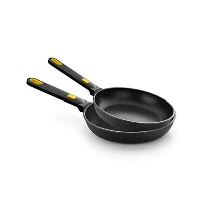 Immagine di BRA Daily Pro Set di 2 padelle da 20 a 26 cm, in alluminio forgiato con antiaderente Teflon Innovations senza PFOA, adatte tutti i tipi fornelli, inclusa induzione
