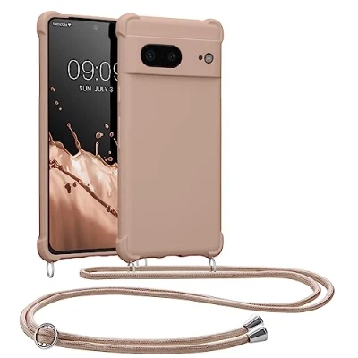 Immagine di kwmobile Custodia Compatibile con Google Pixel 7 Cover Back Case in Silicone TPU Protezione Smartphone Cordino coconut swirl