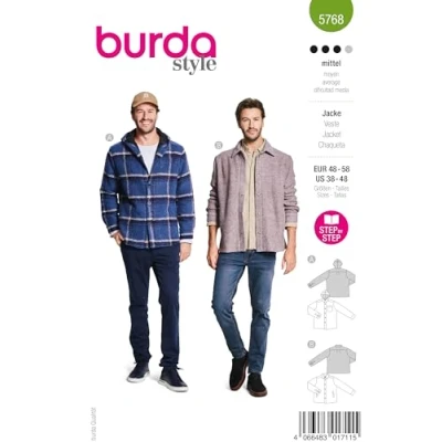 Immagine di Burda Style Cartamodello da uomo, foderato, taglia 48 58