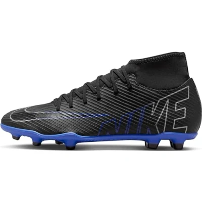 Immagine di Nike Performance Mercurial 9 CLUB MG Scarpe da calcetto con tacchetti, Uomo, Taglia: 42, Black/chrome/hyper royal Sintetico / tessuto
