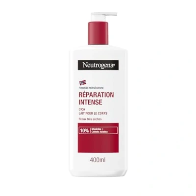 Immagine di Neutrogena Latte per il corpo Riparazione Intense Cica (flacone pompa da 400 ml) non grasso pelli molto secche idratante con glicerina e Centella asiatica