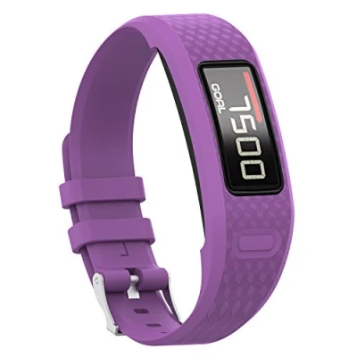 Immagine di Yikamosi Compatibile con Garmin vivofit 1/vivofit 2 Cinturion,Morbido silicone Watch Cinturion traspirante Sostituzione cinghia per 2(Small,Purple)