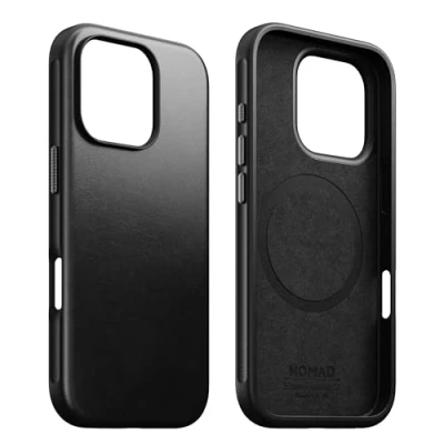 Immagine di NOMAD Custodia in pelle moderna iPhone 16 Pro Max Nero Horween