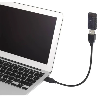 Immagine di Renkforce cavo USB 2.0 Spina A, Presa a 0.16 m Nero flessibile collo di cigno, contatti connettore d