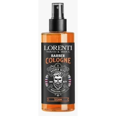 Immagine di LORENTI TOKYO &amp; SEOUL Barber Cologne 150 ml Storm, spray dopobarba per uomini, acqua profumata da rasatura uomo, con pratico dispenser di pompa, rinfrescante e nutriente, EDC