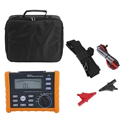 Immagine di Misuratore Resistenza di Isolamento, Akozon MS5203 Tester Isolamento 50 1000V Megaohmmetro Digitale Professionale Prova Continuità con Display LCD Retroilluminato Test Tensione CC e CA