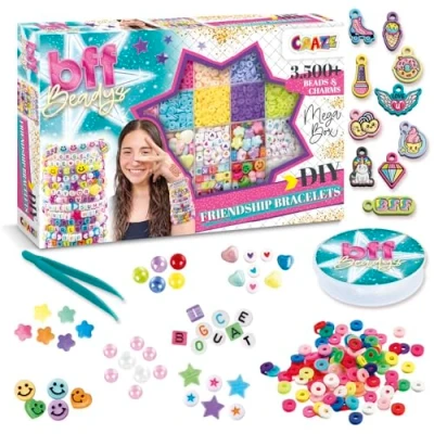 Immagine di CRAZE BFF Mega Box Set di braccialetti dell&#039;amicizia fai da te, gioielli per bambini te