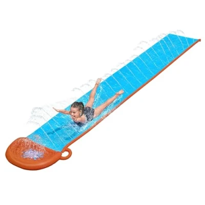 Immagine di Bestway H20GO Single Water Slide, 4.88 m Inflatable Slip and Slide with Built In Sprinklers