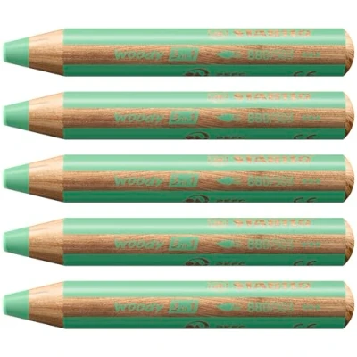 Immagine di STABILO Matita multi talento Woody 3 in 1 Confezione da verde pastello