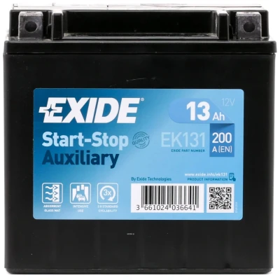 Immagine di EXIDE Start Stop EK131 Batteria avviamento 12V 13Ah 200A B0 MERCEDES BENZ: GLE SUV, GLA, Classe A, AUDI: A5 B8 Coupe, A6 C6 Avant, Q7, BMW: 5 Sedan