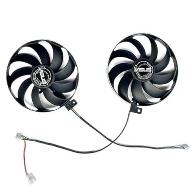 Immagine di ventola di raffreddamento for ASUS RTX 2060 2070 2080 SUPER DUAL EVO Sostituzione della scheda grafica avanzata 90MM 4PIN T129215SU (Color : 2PCS)