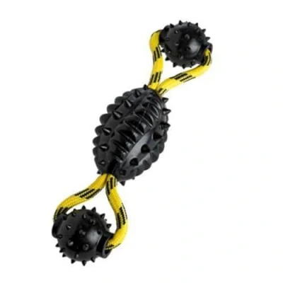 Immagine di Hunter Giocattolo per Cani Spike Palla, con cordicellaVollgomma Suddiviso, 30cm