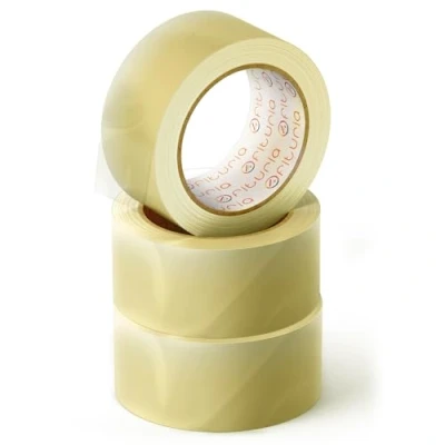 Immagine di OFITURIA Nastro adesivo per imballaggio trasparente di scatole cartone spedizioni, matrimoni, prodotto confezioni sicure (36 cms x 120 mts Transparente, 3 Rollos)