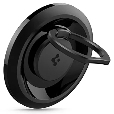 Immagine di Spigen O Mag Anello Cellulare Magnetico, Supporto per MagSafe 360 Rotazione Compatibile con Modelli iPhone 16 Pro Max, Pro, 16, Plus, 15, 14, 13 e 12 Nero