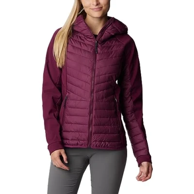 Immagine di Columbia Powder LITE Hybrid Hooded Jacket Giacca outdoor, Donna, Taglia: Medium, Marionberry