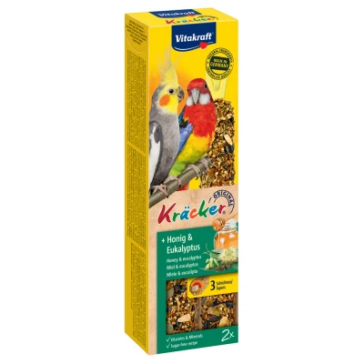 Immagine di Vitakraft cracker per parrocchetti australiani 2 pz Miele &amp; Eucalipto (180 g)