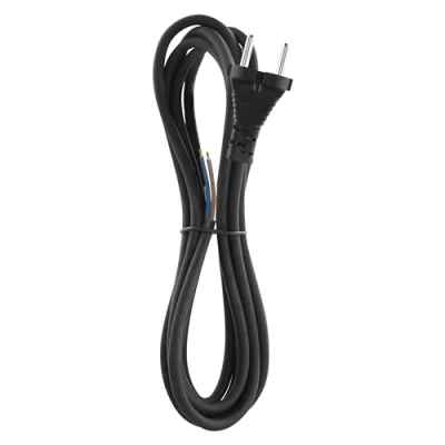Immagine di EMOS cavo di collegamento in gomma, 3 m, alimentazione, collegamento, Schuko, 2 x 1,0 mm2, gomma H07RN F, neoprene, nero