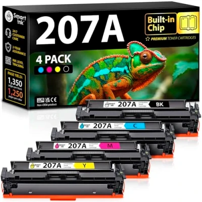 Immagine di Smart Ink Cartuccia toner compatibile di ricambio per HP 207A (nero ciano magenta giallo) con Color LaserJet Pro M255dw, M255nw, MFP M282nw M283cdw M283fdn M283fdw
