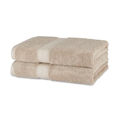 Immagine di Amazon Basics Asciugamano da bagno in cotone biologico, resistenti allo sbiadimento, Confezione 2, 76 x 137 cm, Talpa