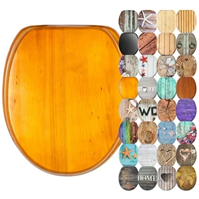 Immagine di Sanilo Sedile WC con chiusura ammortizzata, grande scelta di copriwater da legno robusto e alta qualità (Legno)