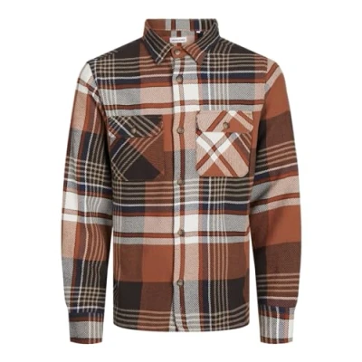 Immagine di JACK &amp; JONES Jjdarren Flannel Overshirt LS Camicia Casual, Mocha Bisque, XL Uomo