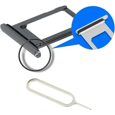 Immagine di MMOBIEL Vassoio Carta Sim Compatibile con iPhone XS Max 6.5 inch 2018 Porta Scheda Inclusa guarnizione di gomma e Pin Grigio